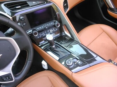 C7 Corvette, Custom HydroCarboned, Painted, Shifter Console, Direct Replacement GM (OEM) part